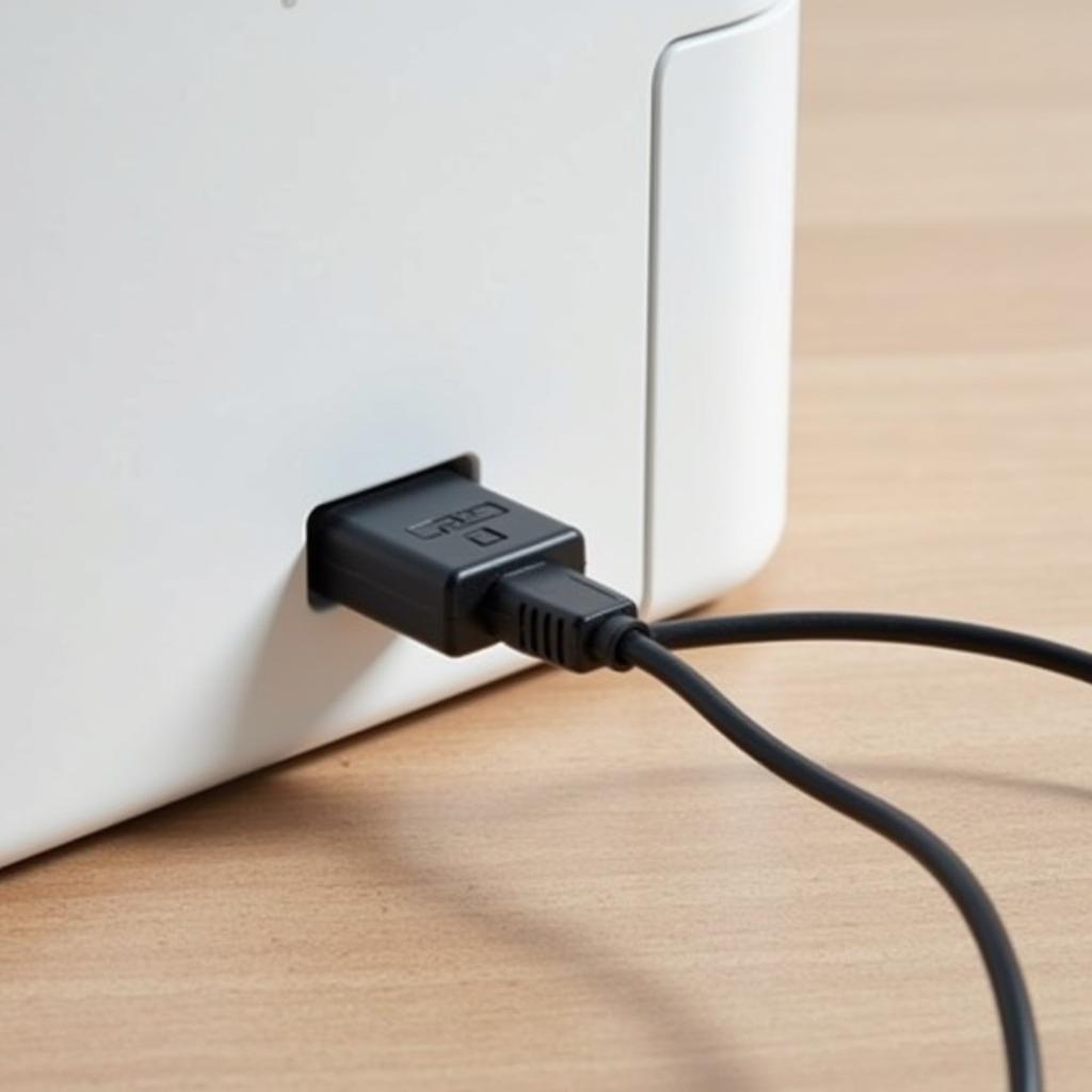 Kết nối máy in qua cáp USB