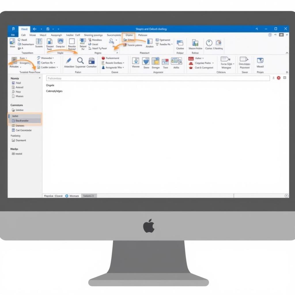 Giao diện Outlook trên máy tính