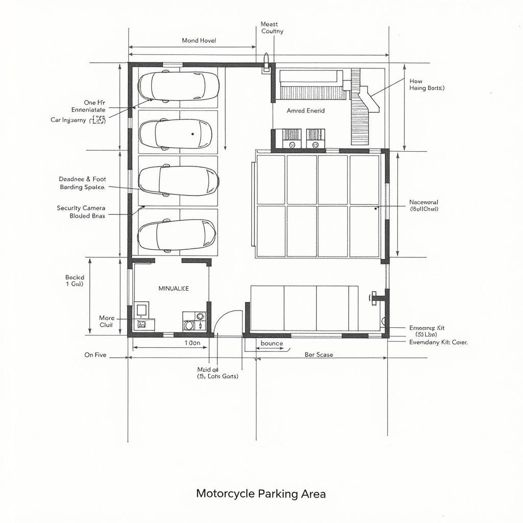 Thiết kế bản vẽ bãi đỗ xe máy chuẩn