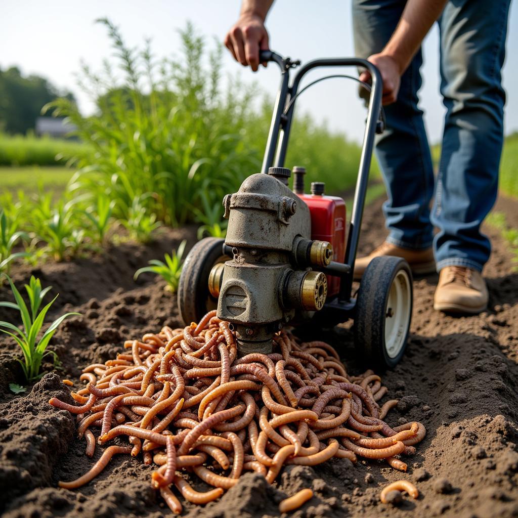 Máy Kích Giun Hoạt Động