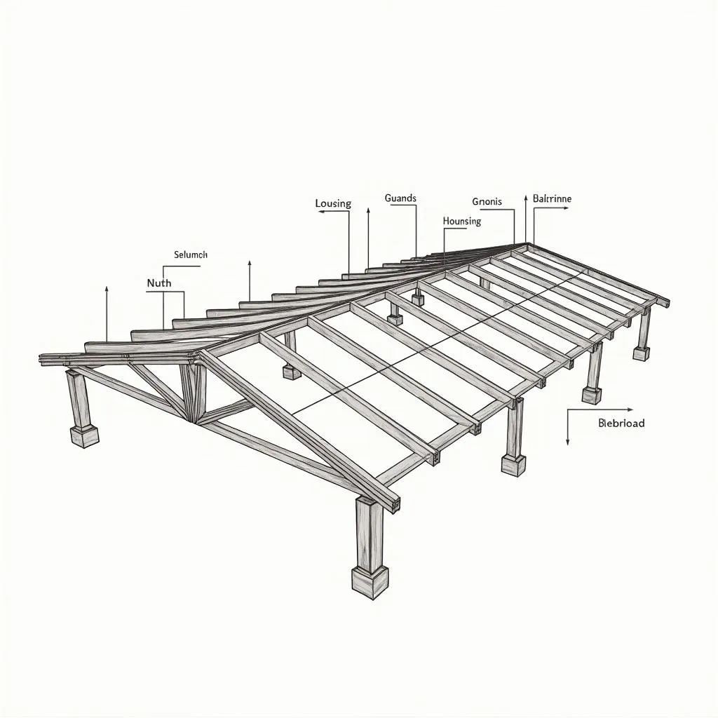 Bản vẽ vì kèo mái tôn 2D