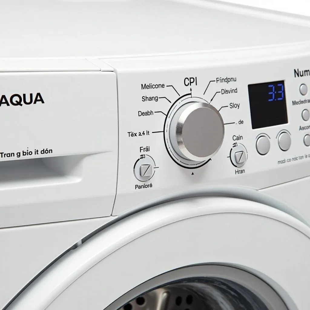 Bảng điều khiển máy giặt Aqua 10kg