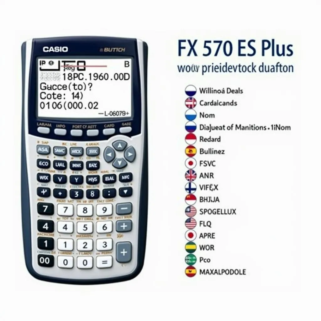 Giao diện máy tính Casio FX 570 ES Plus