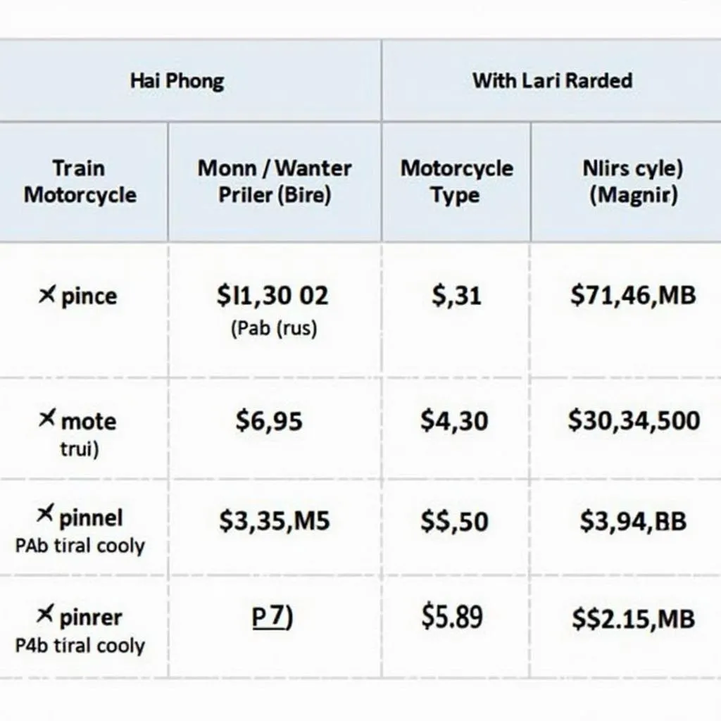 Giá vé gửi xe máy tàu Hải Phòng Hà Nội