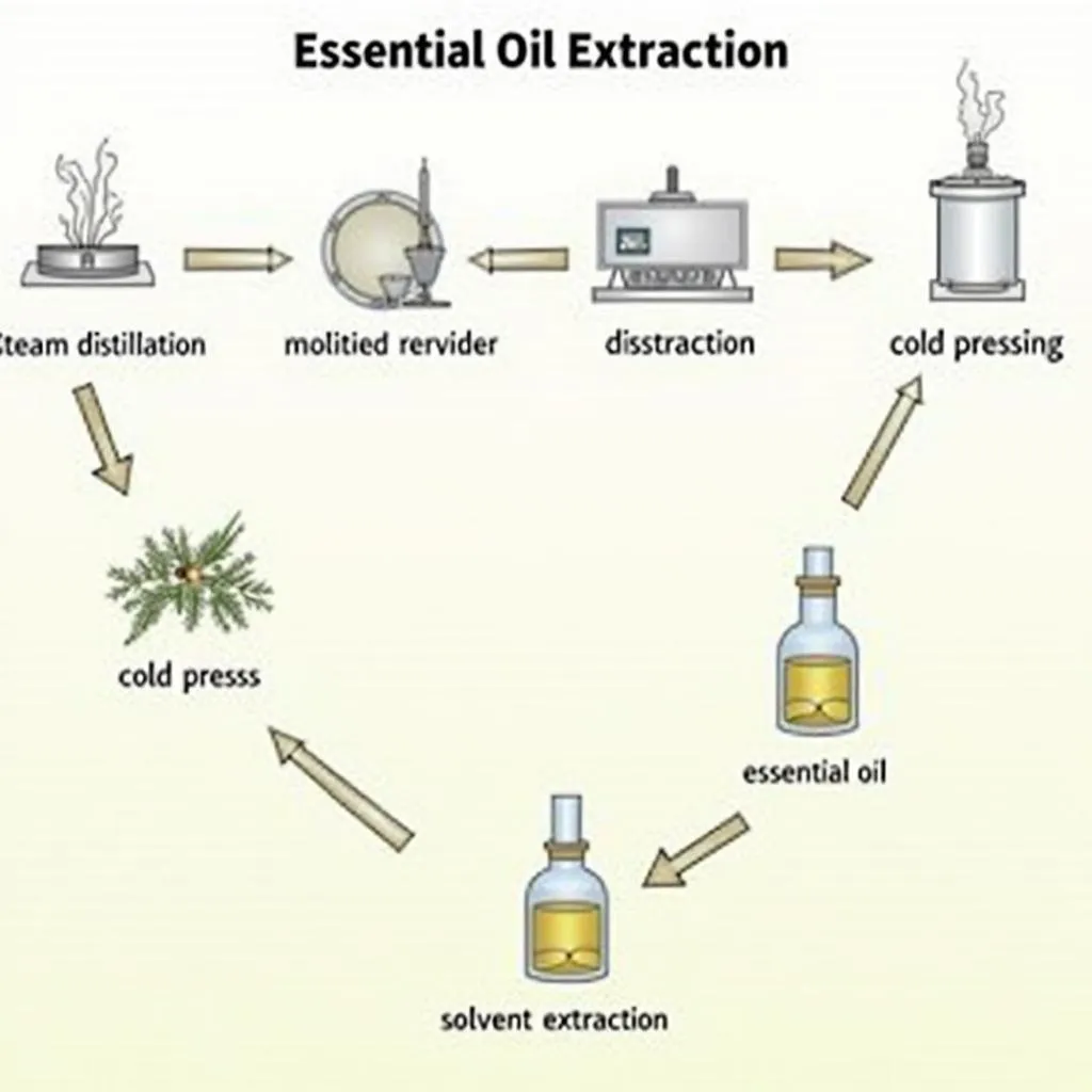 Hình ảnh mô tả quy trình chiết xuất tinh dầu