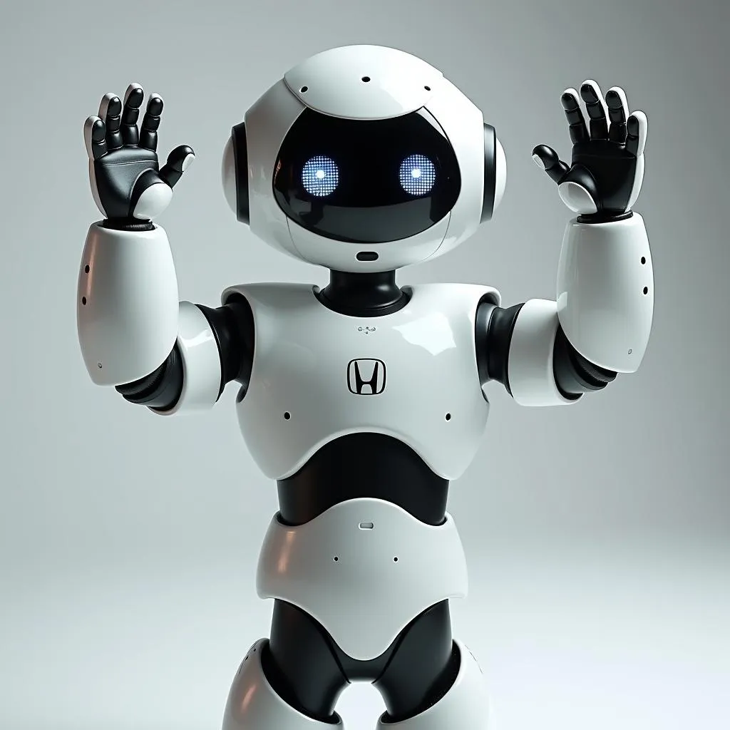 Robot Asimo chào mừng