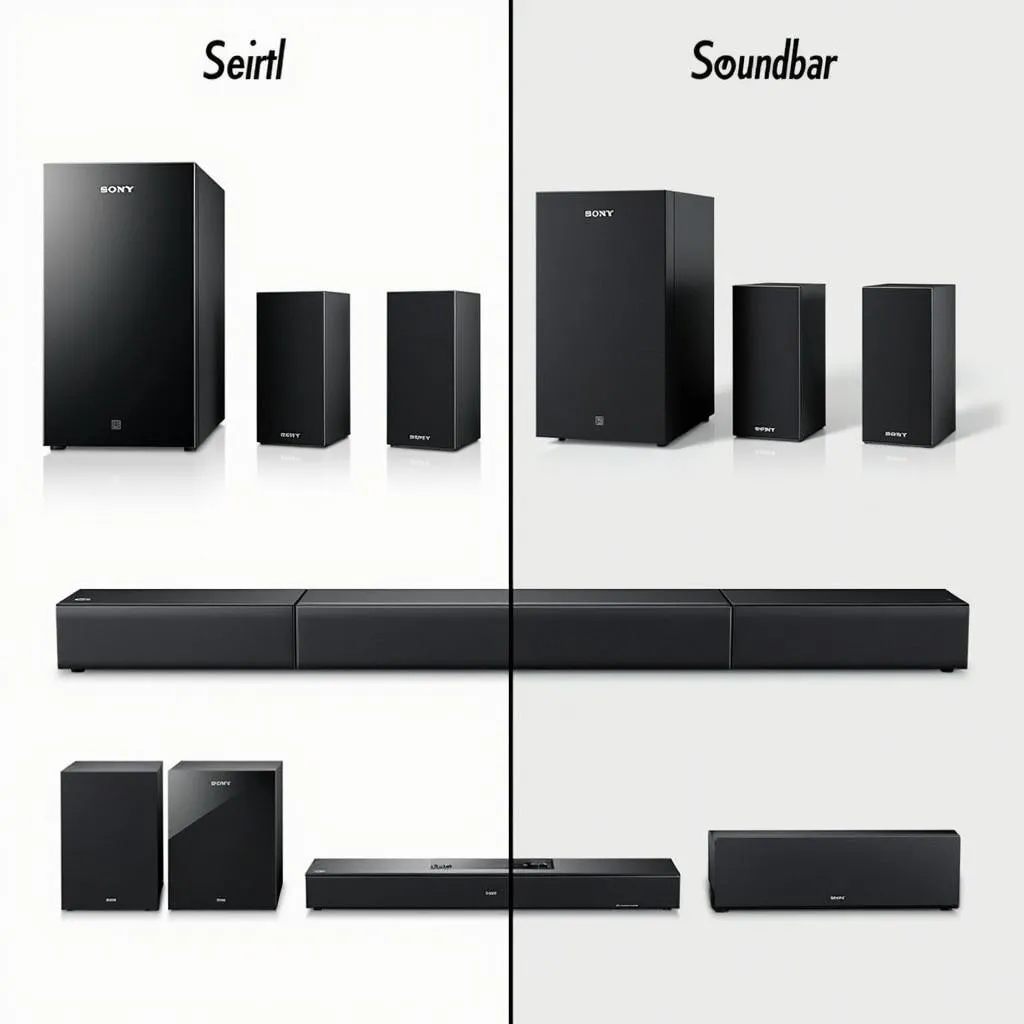 So sánh loa Sony 5.1 và soundbar