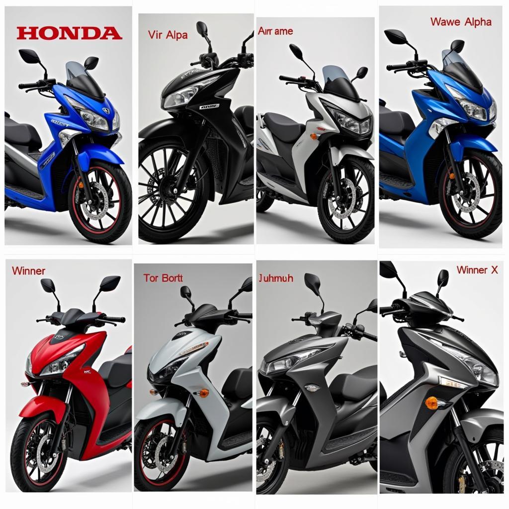 Hình ảnh minh họa các dòng xe máy Honda 2021