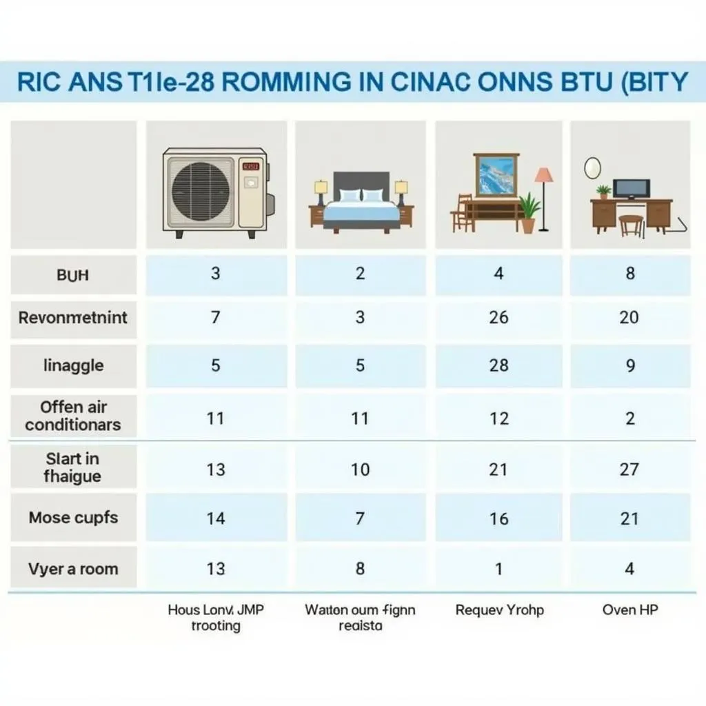 Bảng tính công suất máy lạnh