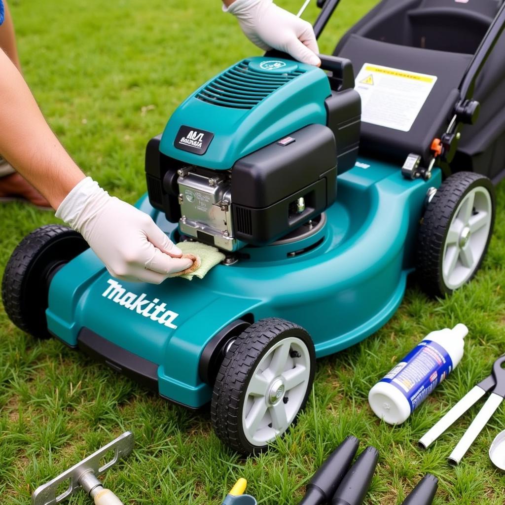 Maintaining a Makita lawn mower