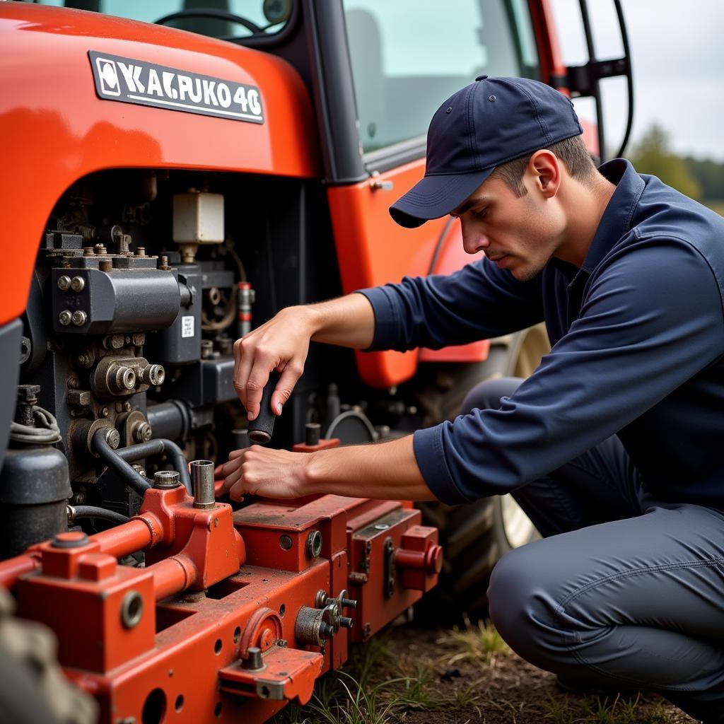 Bảo dưỡng máy cấy lúa Kubota