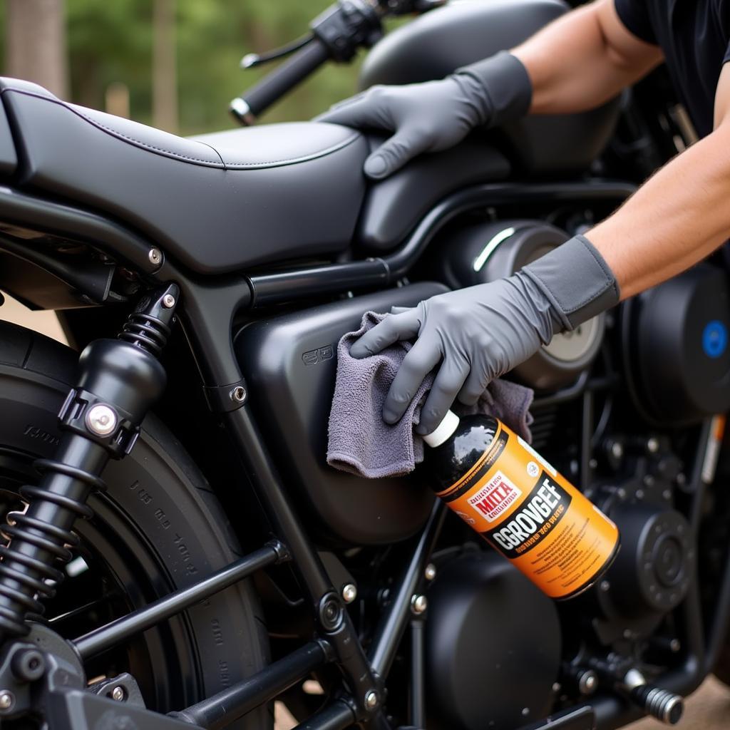 Maintaining a matte motorcycle paint job