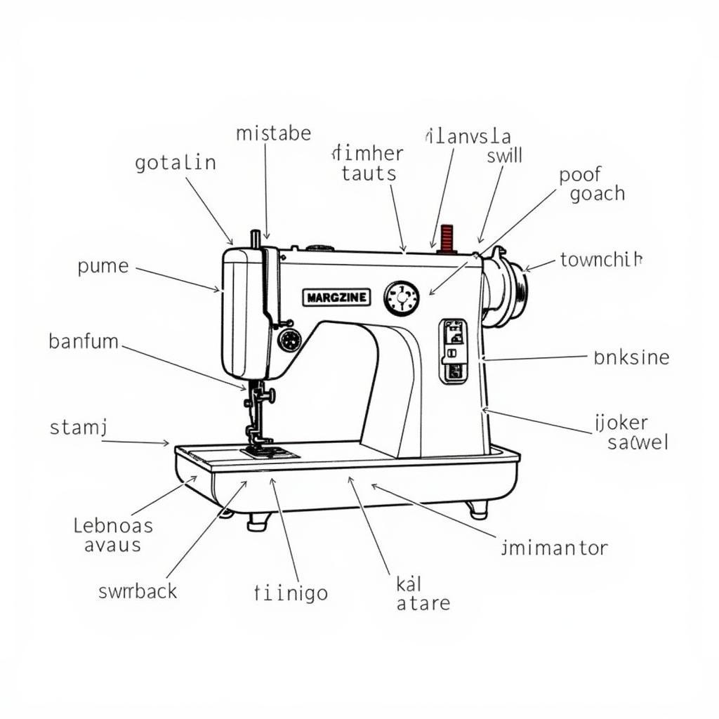 Các bộ phận của máy may