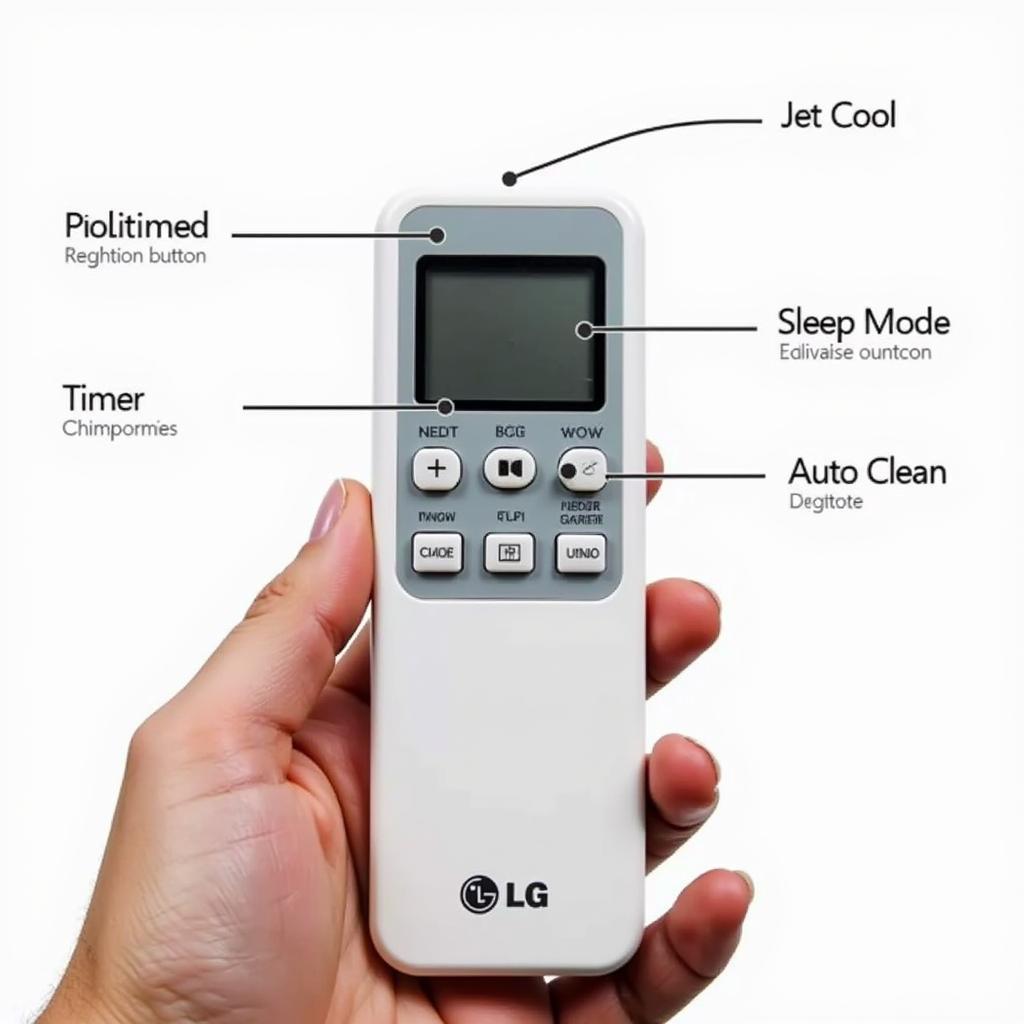 Các chức năng trên remote máy lạnh LG