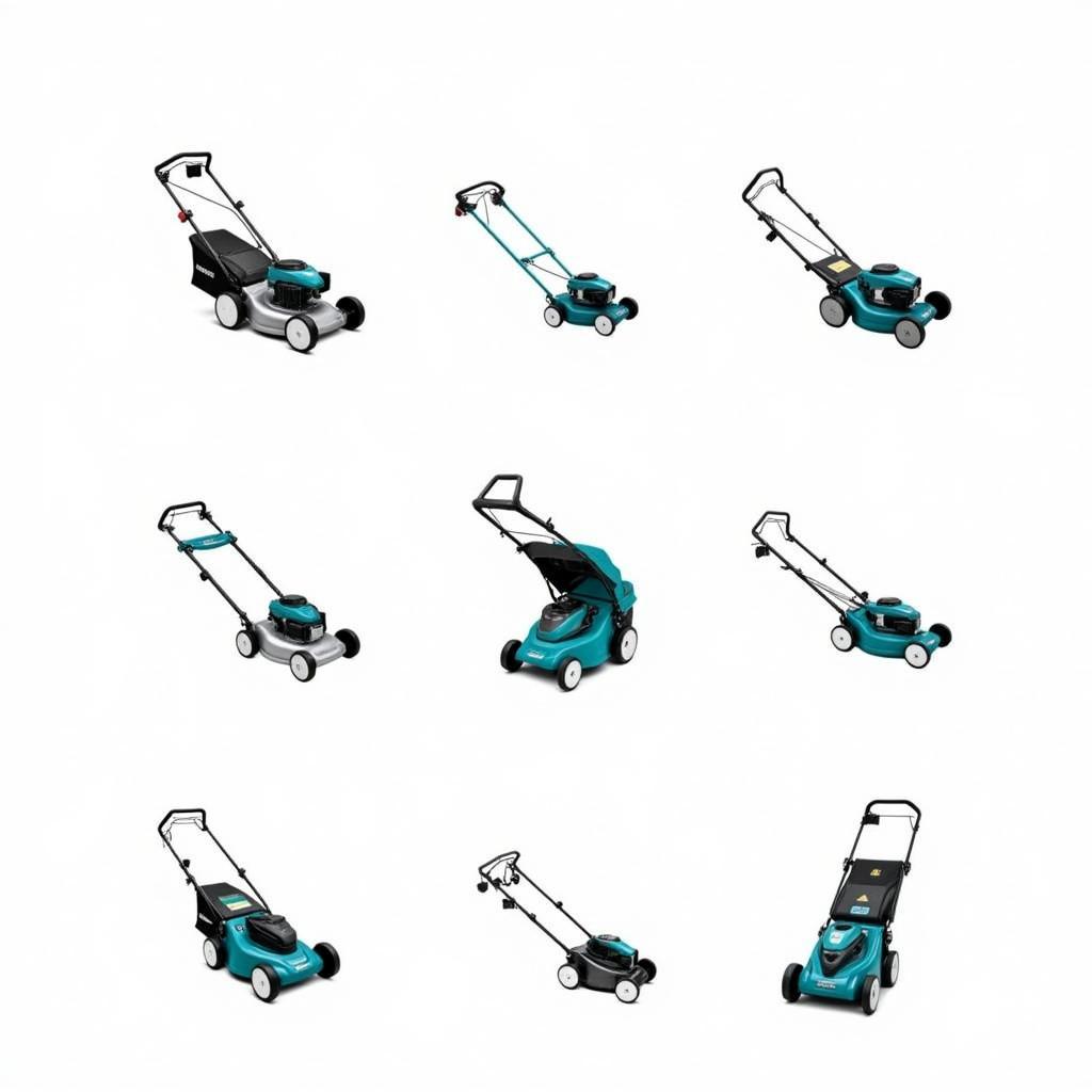 Different types of Makita lawn mowers