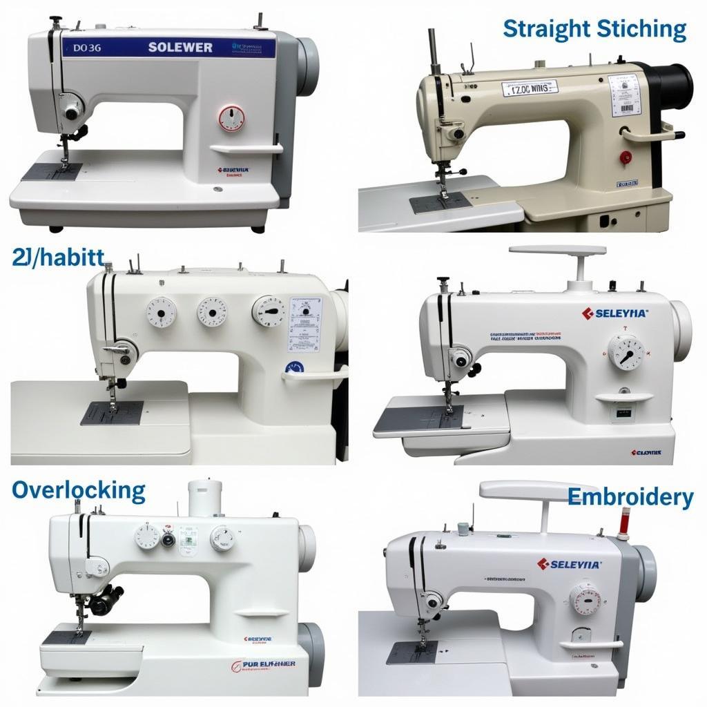 Types of 2-needle chain stitch machines