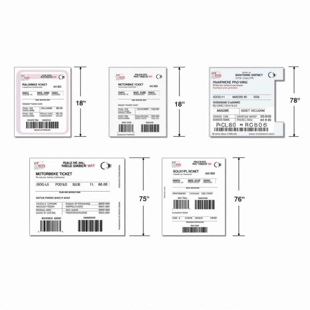 Các loại vé gửi xe máy in sẵn