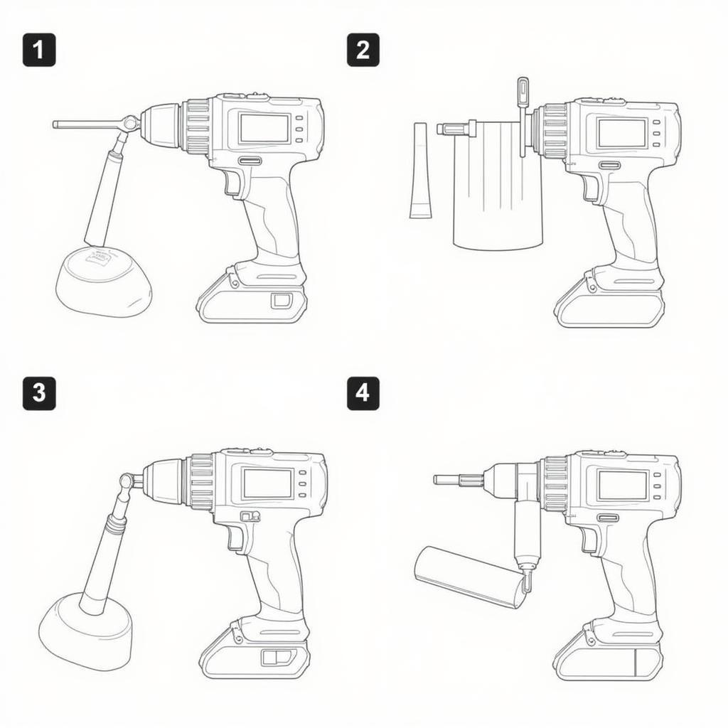 Cách lắp đặt dụng cụ hứng bụi máy khoan