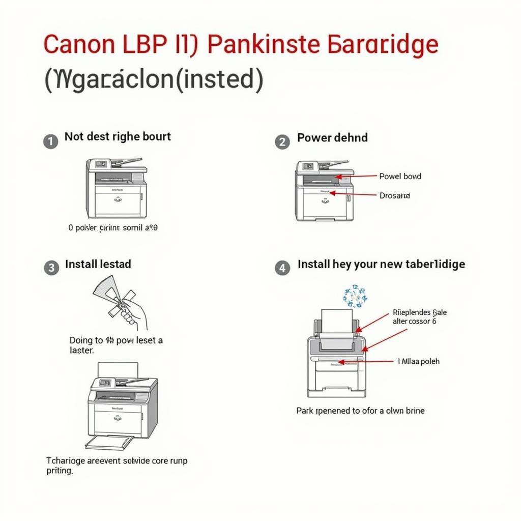 Cách lắp đặt hộp mực Canon LBP 1120