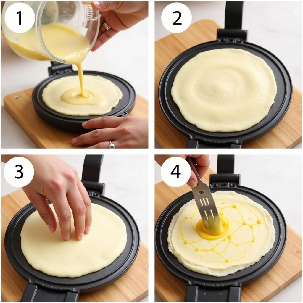 Cách sử dụng máy làm bánh crepe