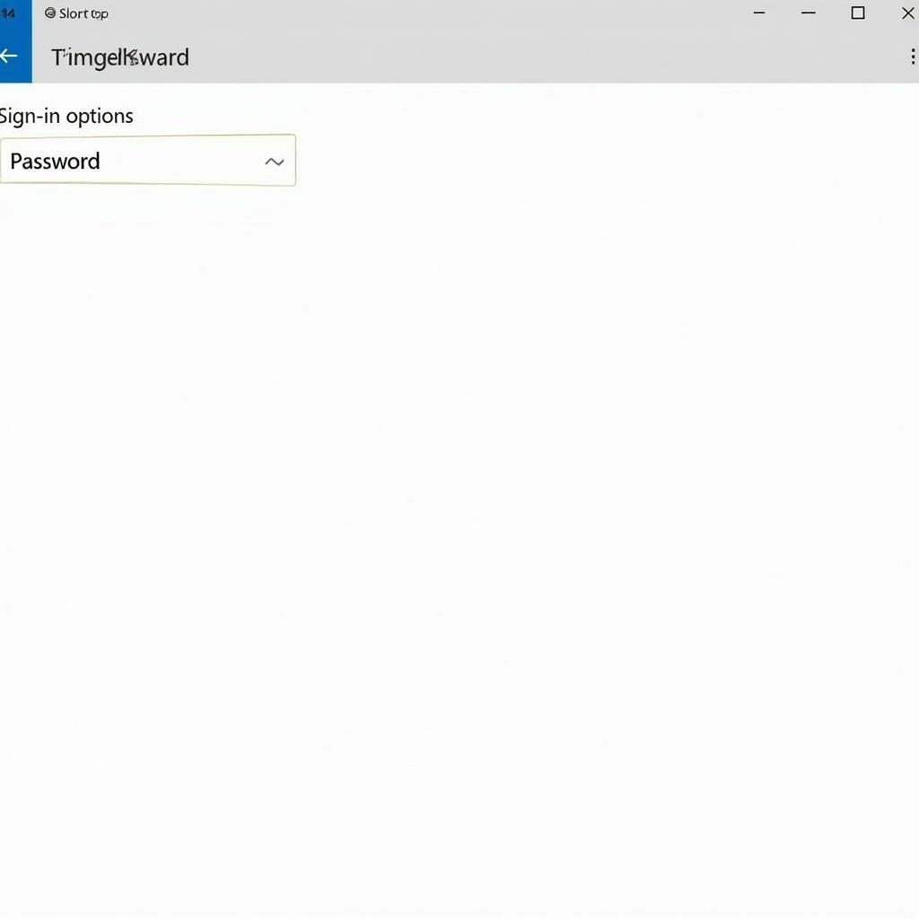 Setting up password on Windows 10