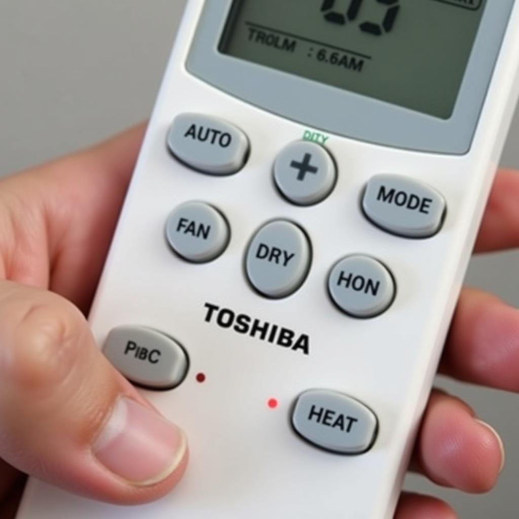 Chế độ máy lạnh Toshiba hiển thị trên remote