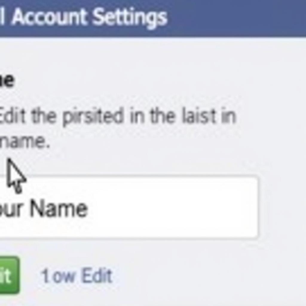 Editing Facebook name