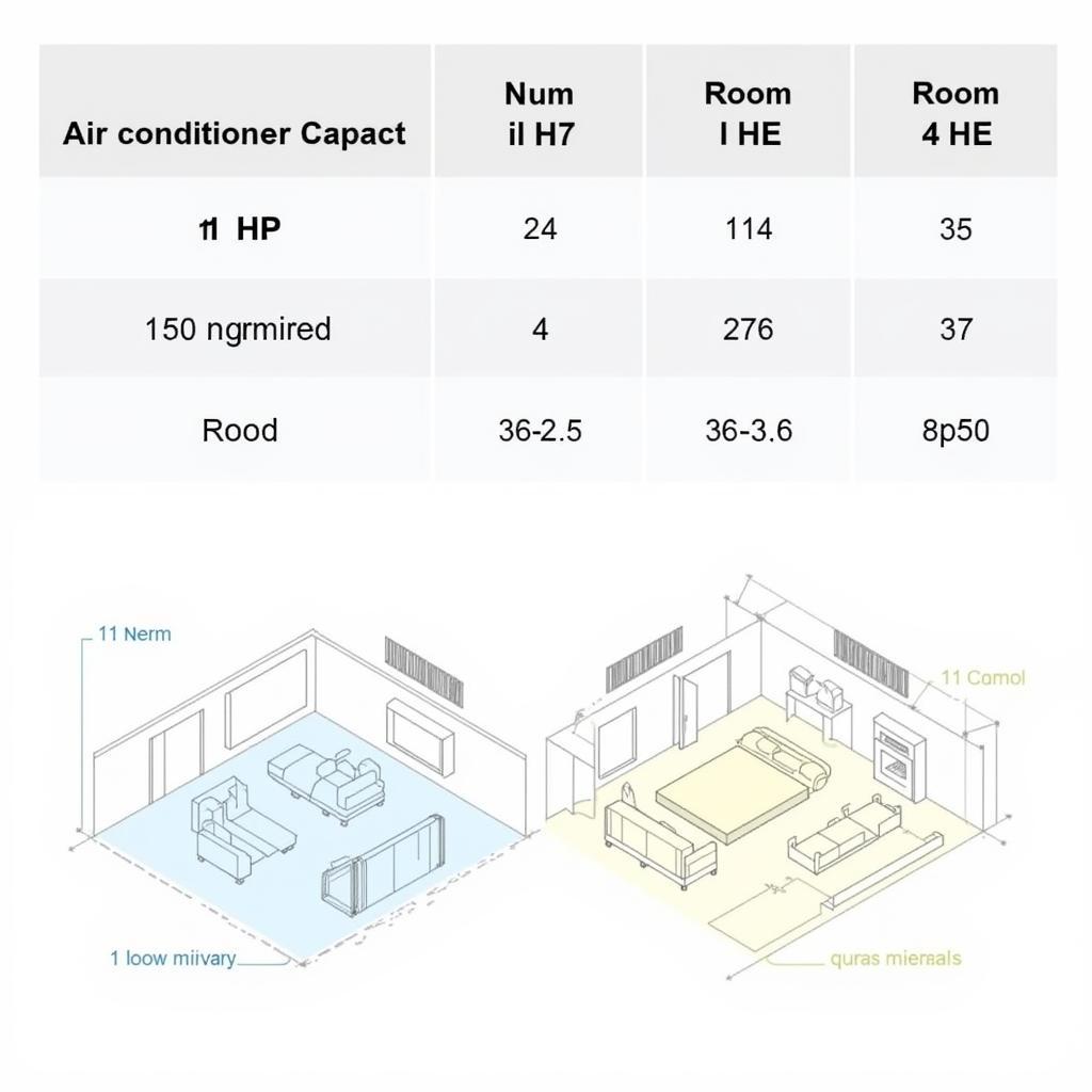 Choosing the right air conditioner capacity based on room size