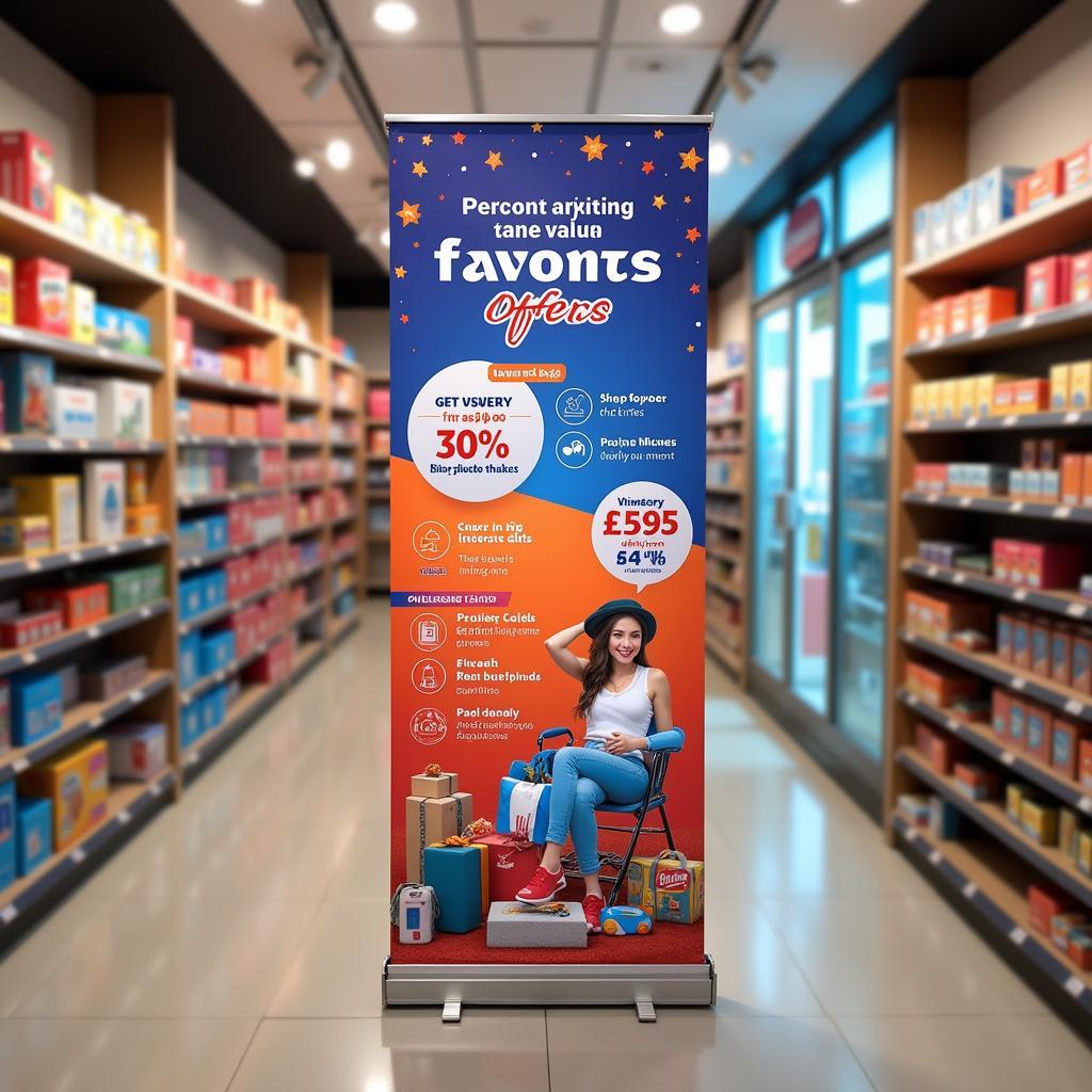 Attractive promotion banner displayed at Dien May Xanh Thuong Tin