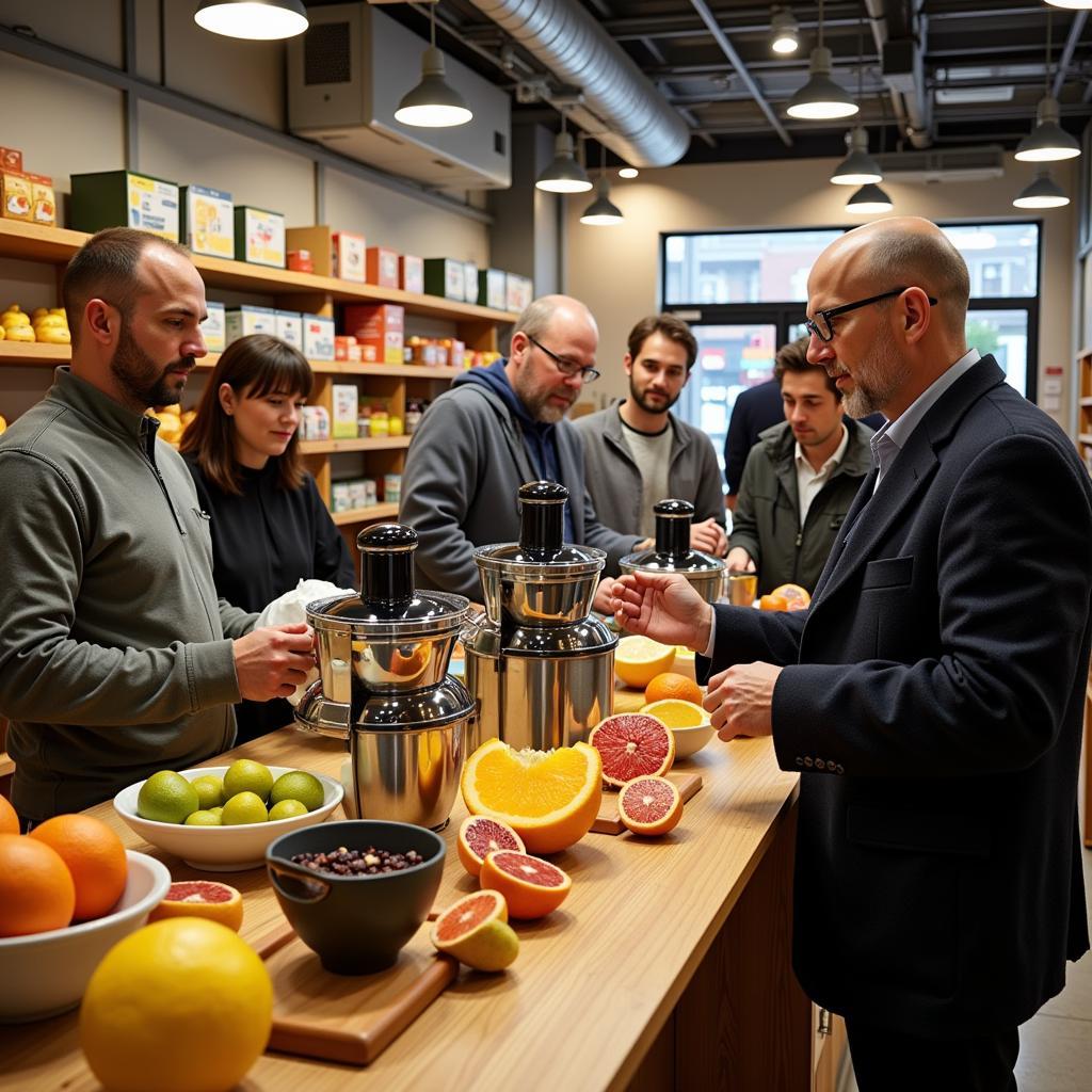 Store selling manual citrus juicers