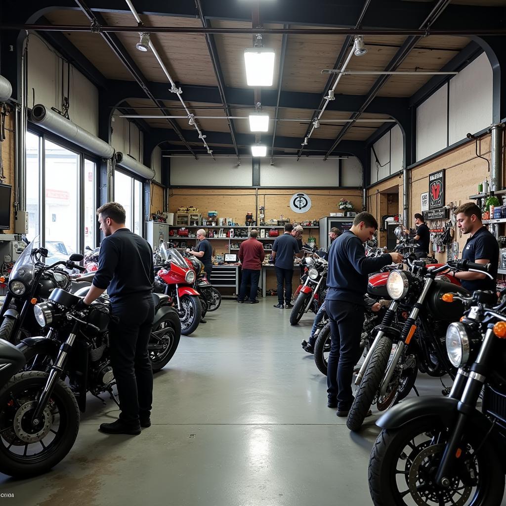 Motorcycle repair shop