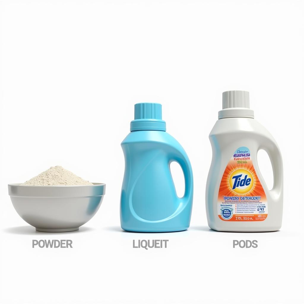 Các loại detergent phổ biến