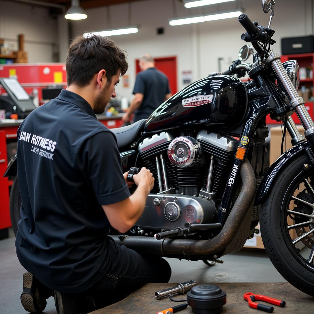 Motorcycle repair service in Ben Luc