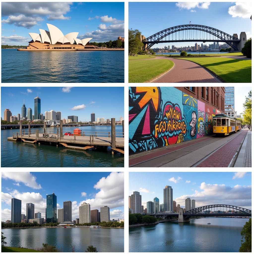 Attractive destinations in Australia