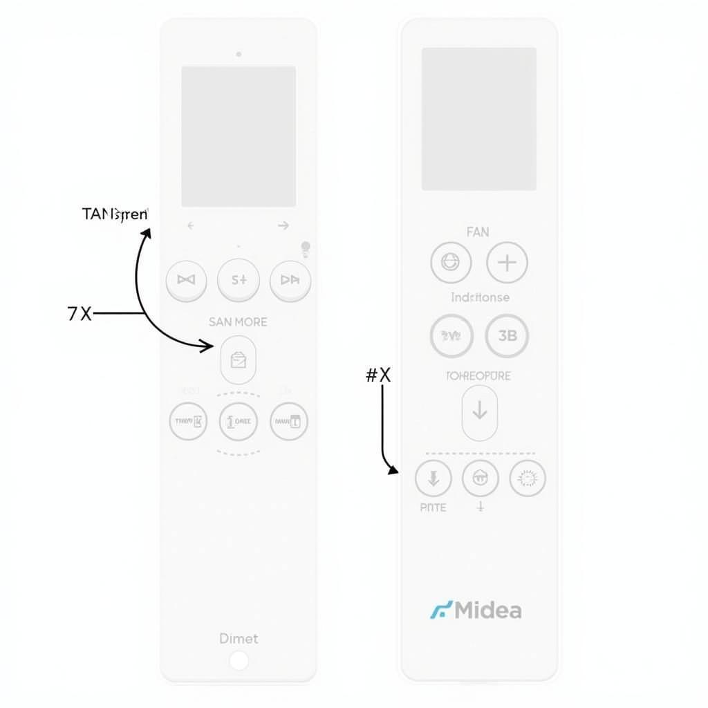 Điều chỉnh nhiệt độ và tốc độ quạt trên remote máy lạnh Midea