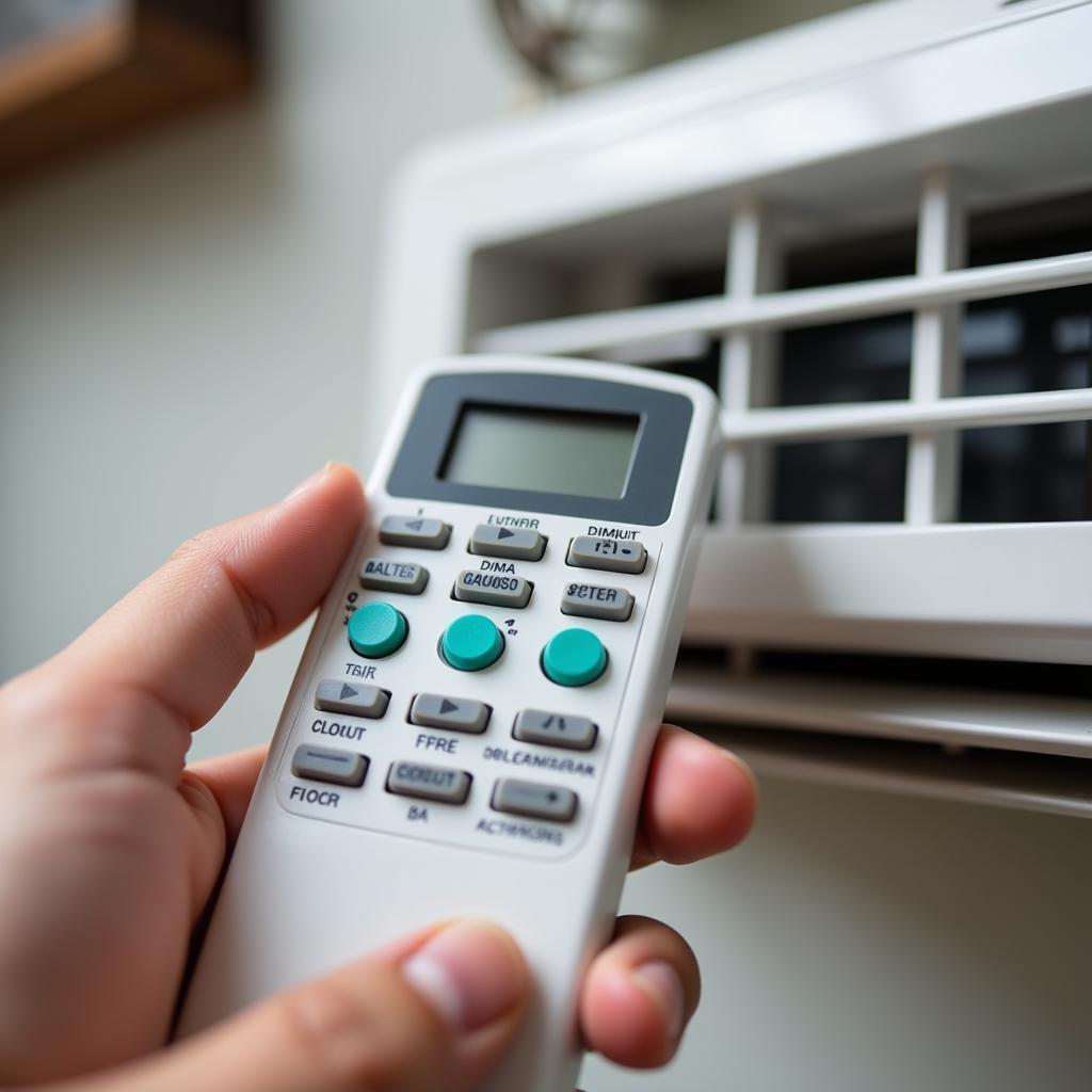 Adjusting the air conditioner remote control