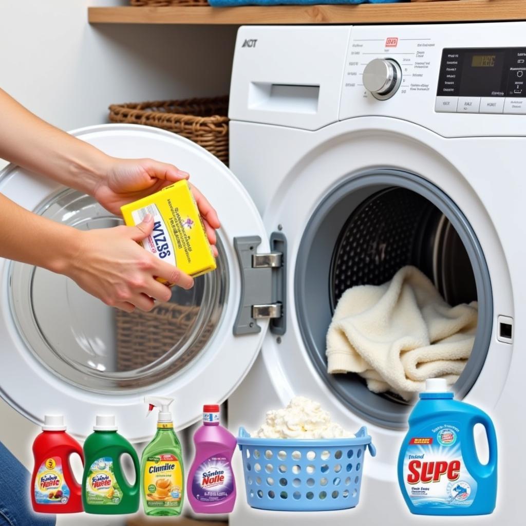 Giặt quần áo thơm lâu bằng máy giặt