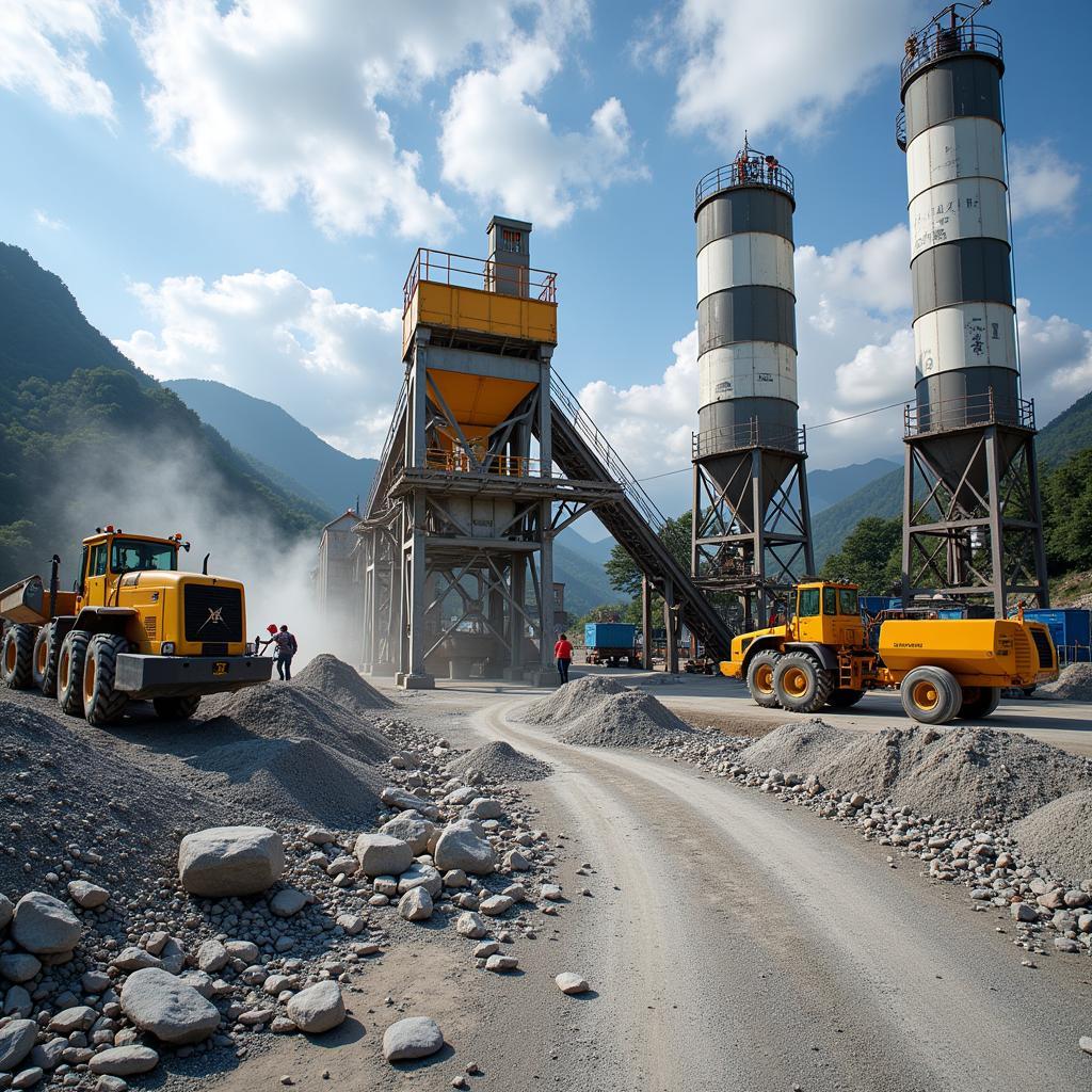 Hoạt động sản xuất tại nhà máy xi măng Holcim Hòn Chông