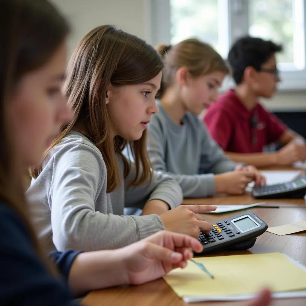 Students using Casio FX 580VN Plus