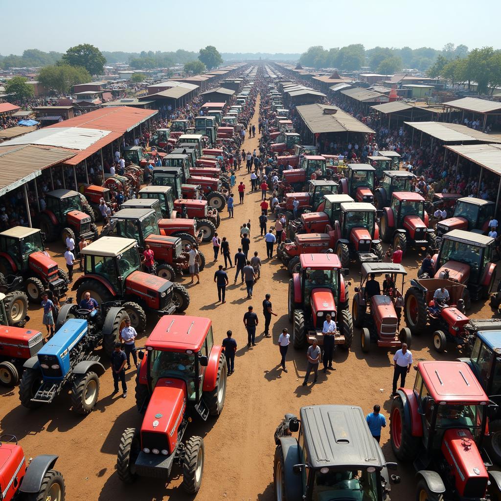 Hội mua bán máy cày cũ nhộn nhịp