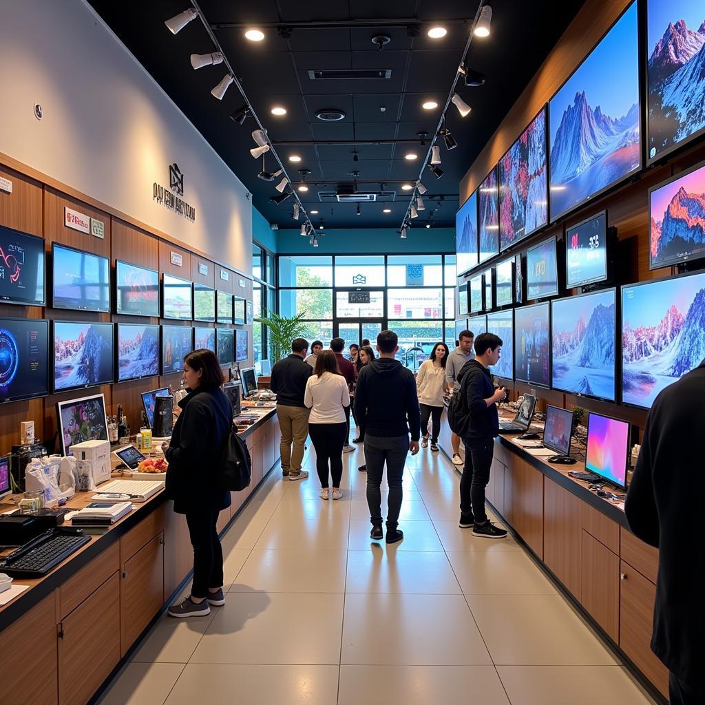 Customers shopping at Dien May Dai Thanh