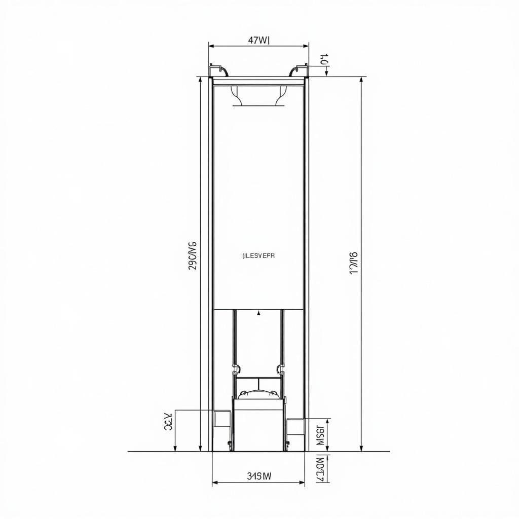 Kích thước hố thang máy 350kg gia đình