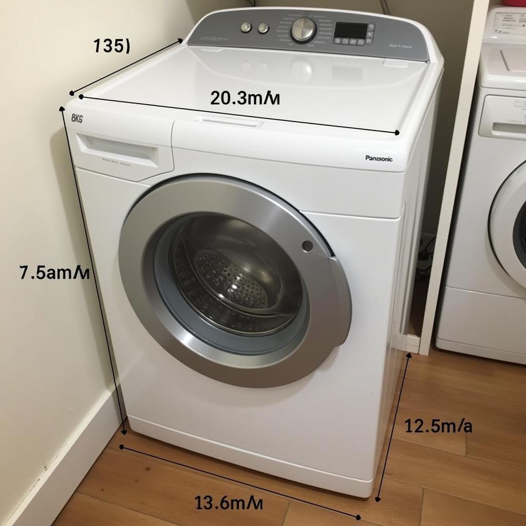 Kích thước máy giặt Panasonic 8kg cửa trên