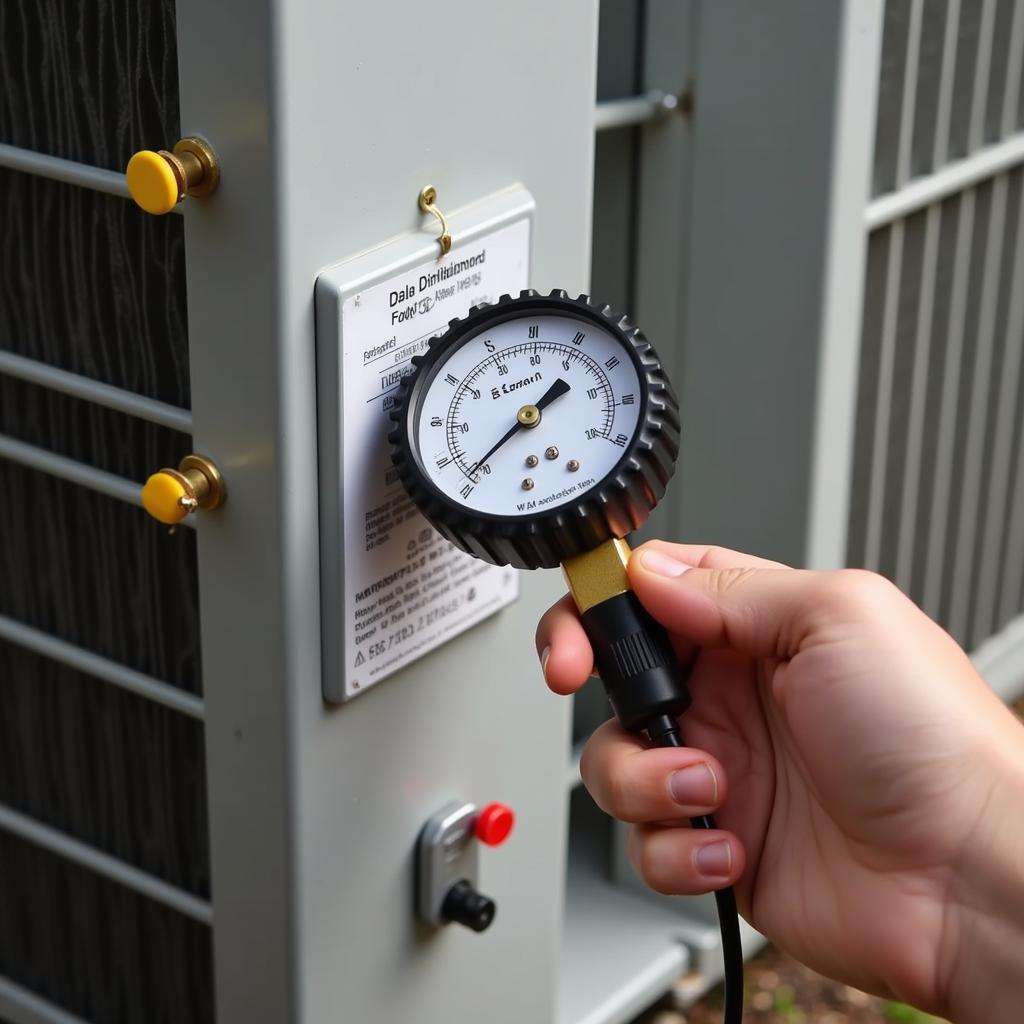 Checking the gas pressure of the air conditioner