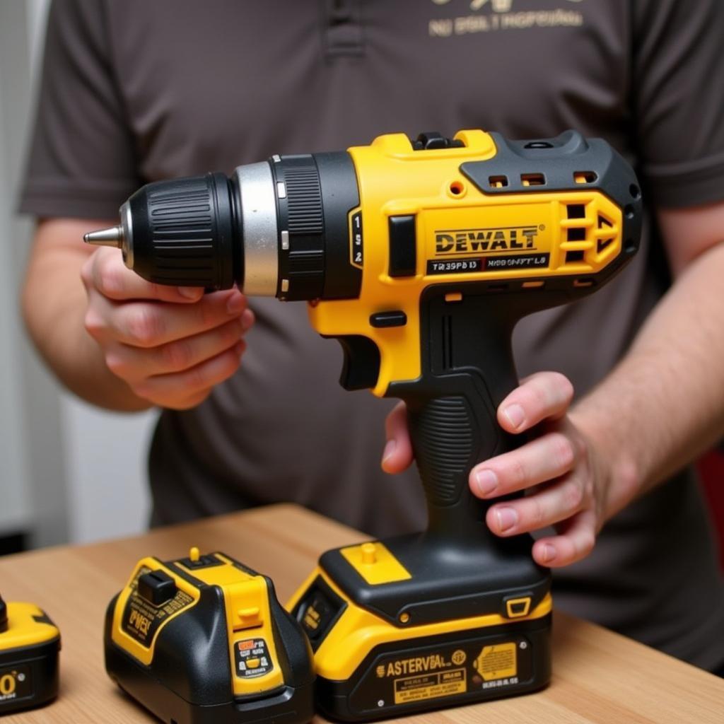 Kiểm tra máy khoan pin Dewalt cũ kỹ càng