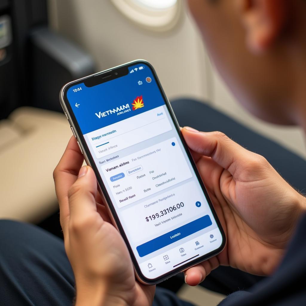 Kiểm tra vé máy bay Vietnam Airlines trên điện thoại
