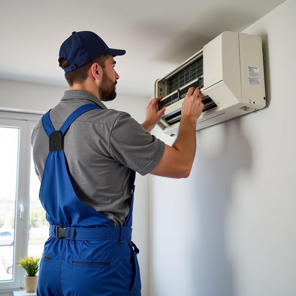 Installing an air conditioner