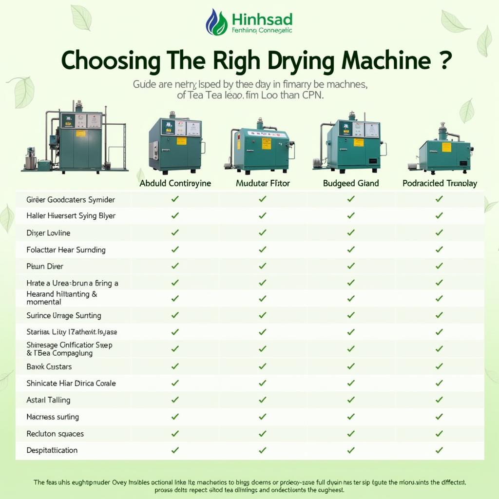 Lựa chọn máy sấy chè phù hợp
