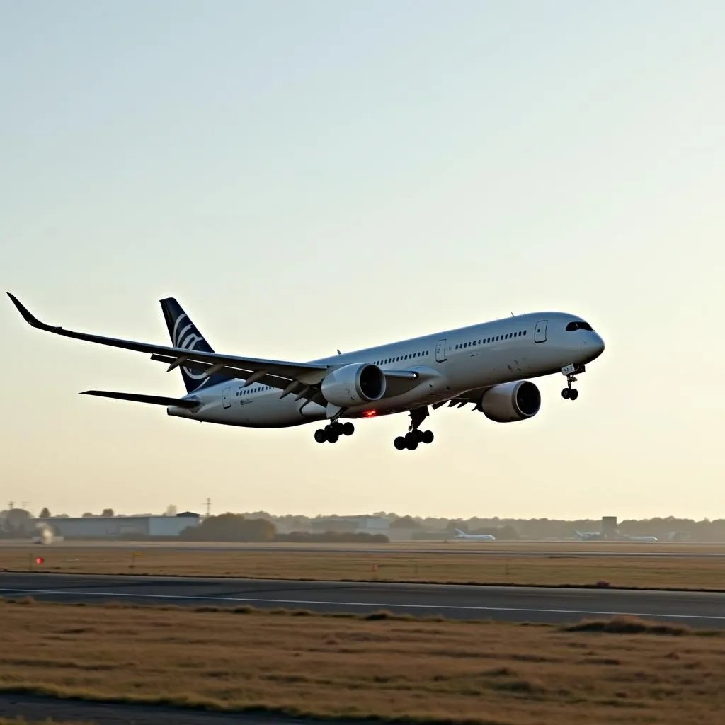 Airbus A350 taking off