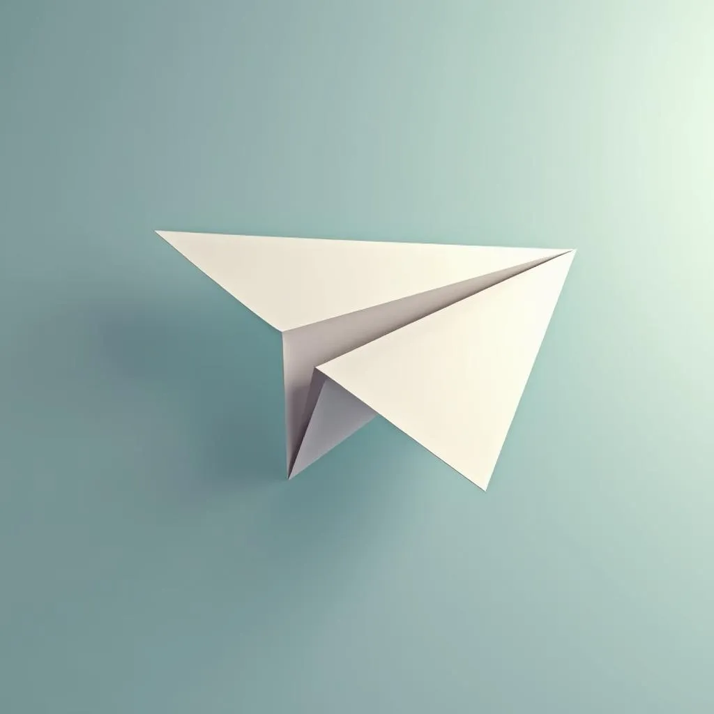 Paper airplane flying